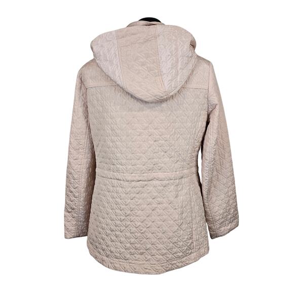 Women's BCBGeneration Pale Pink Full Zip Hooded Quilted Jacket | Size Large - Picture 3 of 10